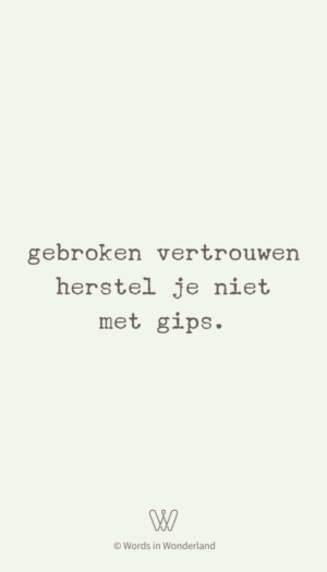 gebroken vertrouwen