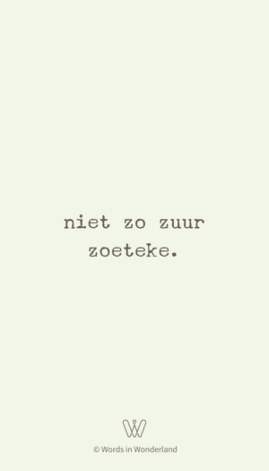 zuur zoeteke