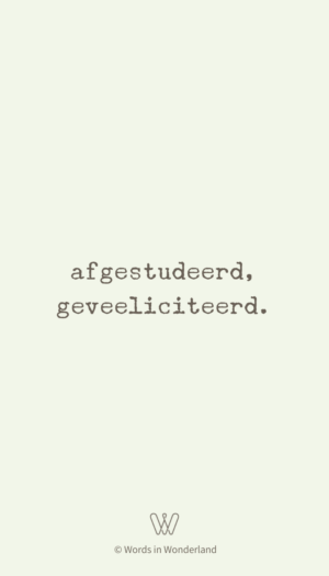 afgestudeerd