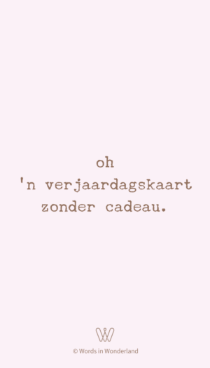 zonder cadeau